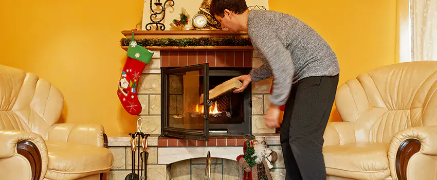 Rusted Metal Fireplace Restoration in Lompoc, California